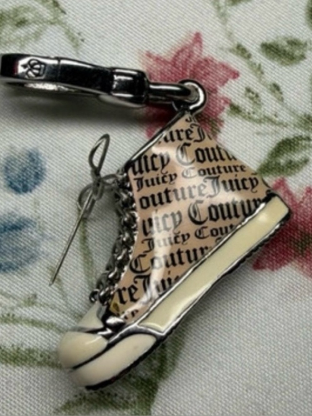 Rare Juicy Couture Hightop Sneaker Key Chain and Bag Charm